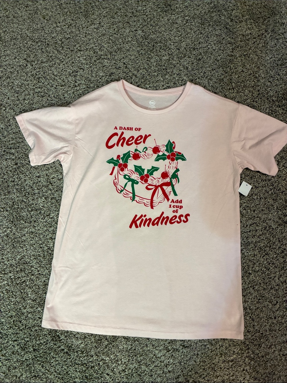 🎉 4/$25 NWT wonder nation Pink Graphic 'A Dash of Cheer' Tee